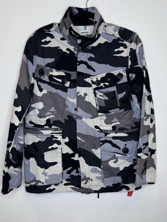 Zadig & Voltaire Jackets & Blazers - Zadig & Voltaire Black And Gray Kola Camo Jacket Womens Size Small